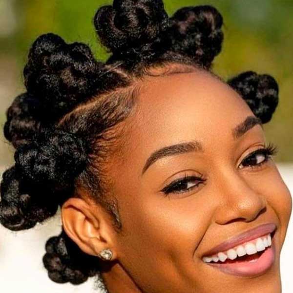 7 coiffures protectrices: les braided bantu knots
