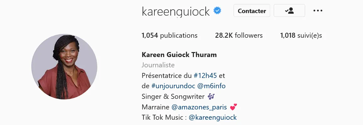 Kareen Guiock change son nom en Kareen Guiock Thuram sur Instagram
