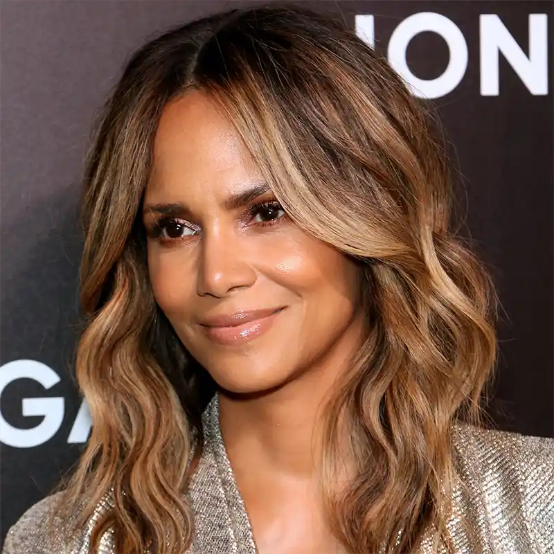 Halle Berry with a light make up